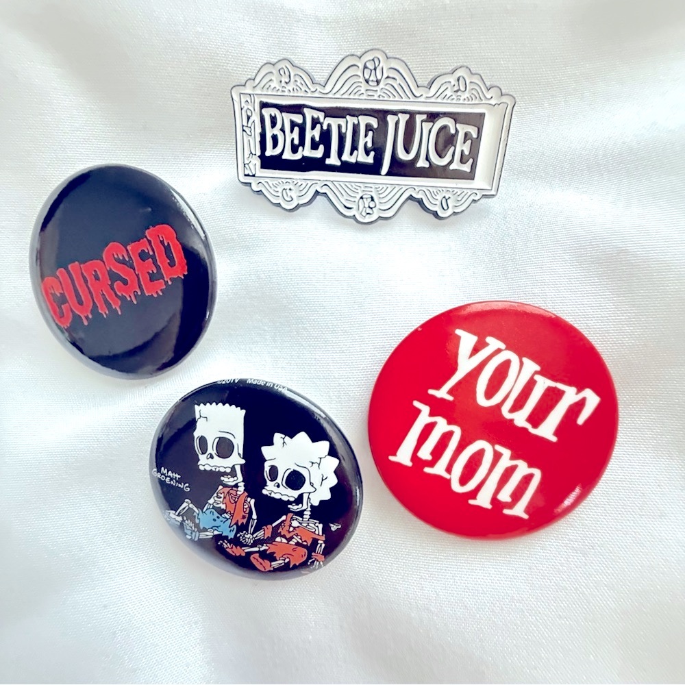 Beetlejuice and Graphic Button Set